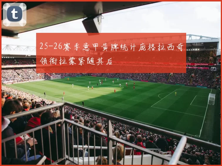 25-26赛季意甲黄牌统计庞格拉西奇领衔拉蒙紧随其后